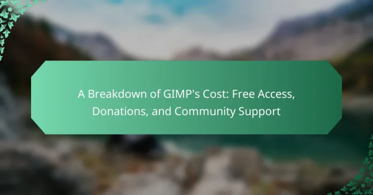 A Breakdown of GIMP’s Cost: Free Access, Donations, and Community Support