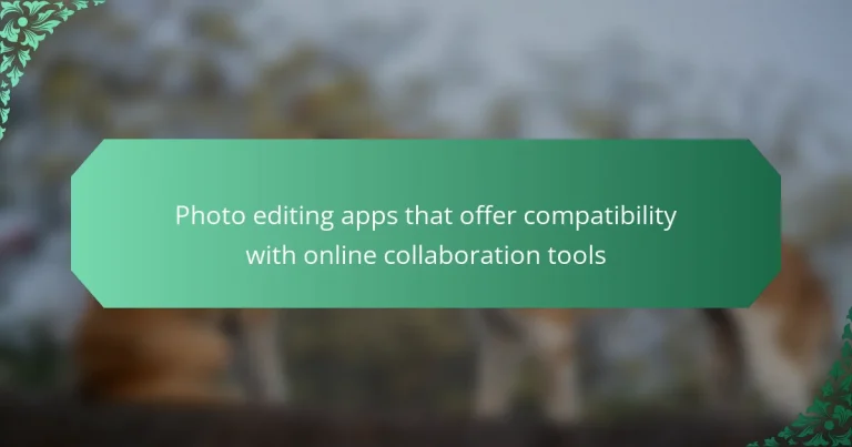 Photo editing apps that offer compatibility with online collaboration tools
