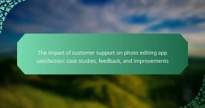The impact of customer support on photo editing app satisfaction: case studies, feedback, and improvements