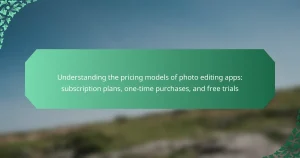 Understanding the pricing models of photo editing apps: subscription plans, one-time purchases, and free trials
