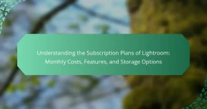 Understanding the Subscription Plans of Lightroom: Monthly Costs, Features, and Storage Options