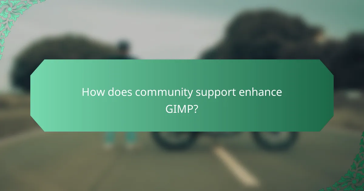 How does community support enhance GIMP?