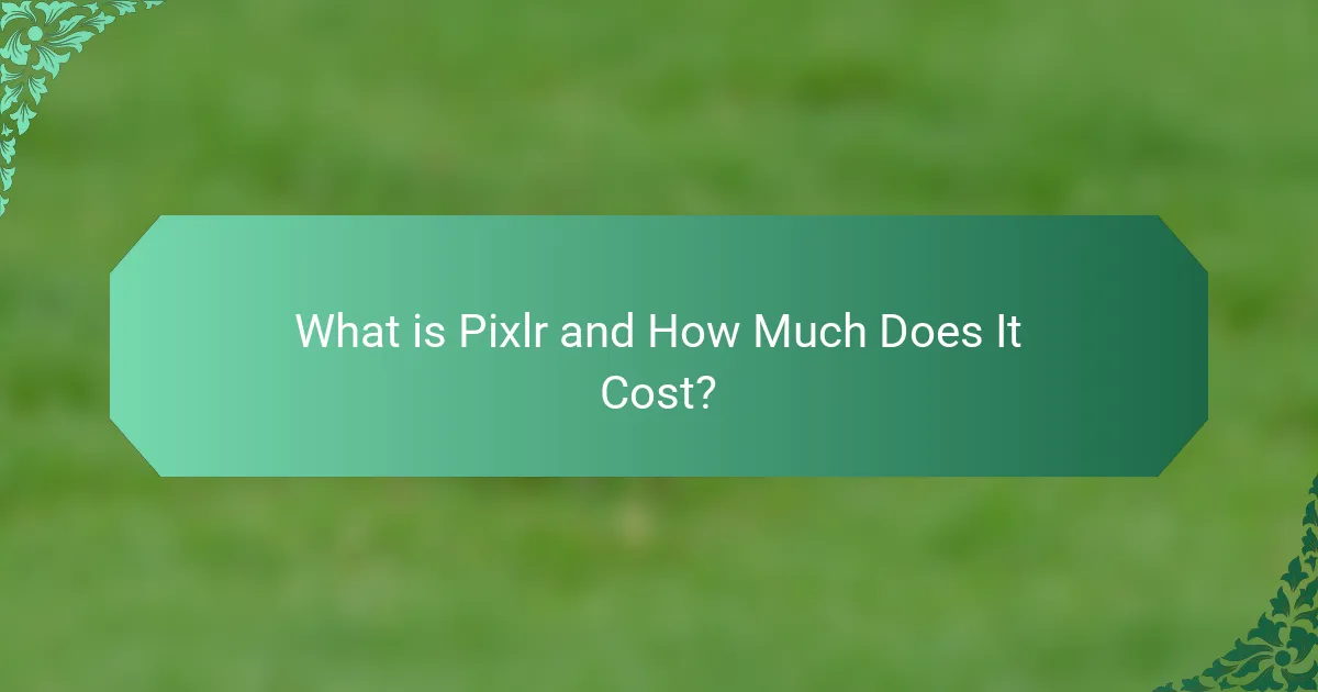 What is Pixlr and How Much Does It Cost?